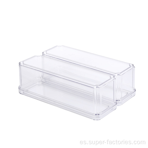 Caja de almacenamiento transparente con tapa para frutas / verduras / carne